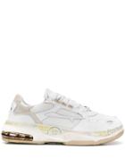 White Premiata Logo Low-top Sneakers
