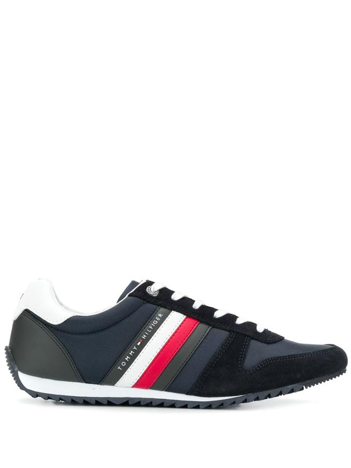 Tommy Hilfiger Contrast Stripe Sneakers - Blue