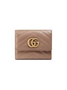 Gucci Gg Marmont Matelassé Wallet - Pink
