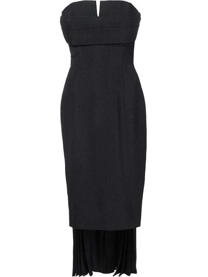 Brandon Maxwell Asymmetric Strapless Dress