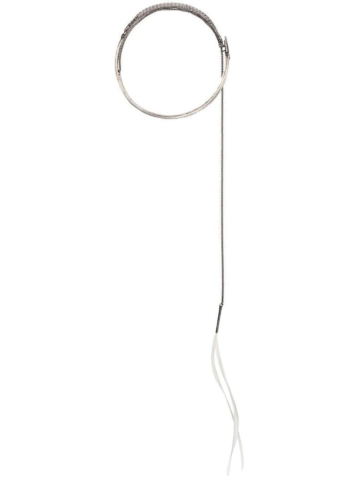Ann Demeulemeester Feather Necklace - Silver