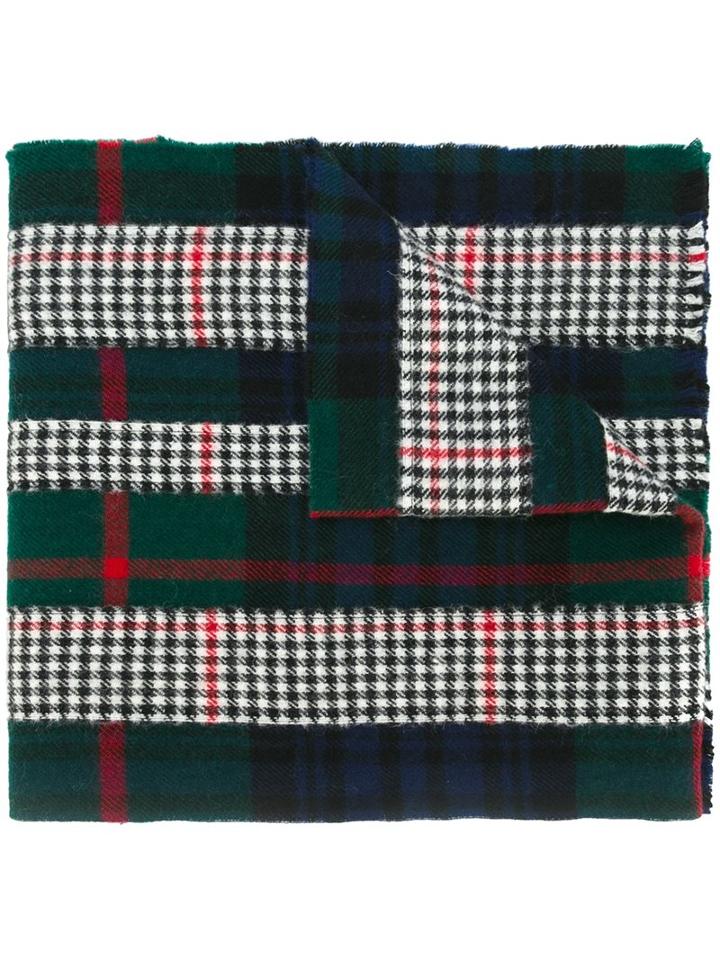 Comme Des Garçons Shirt Boy Checked Scarf, Wool