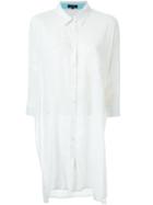 Loveless Long Shirt, Women's, Size: 34, White, Linen/flax/rayon