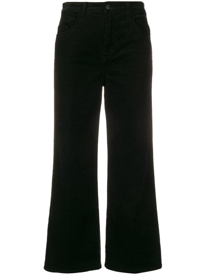 J Brand Cropped Corduroy Jeans - Black