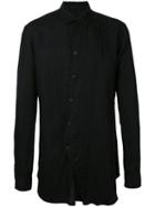 Julius - Asymmetric Buttoned Shirt - Men - Linen/flax/tencel - 3, Black, Linen/flax/tencel