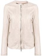 Giorgio Brato Slim Leather Jacket - Neutrals