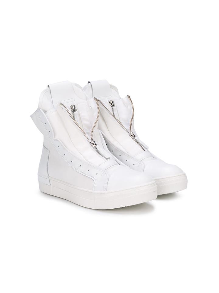 Cinzia Araia Kids Hi-top Zip Front Sneakers - White