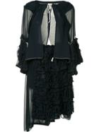 Comme Des Garçons Vintage Layered Frilled Jacket And Dress - Black