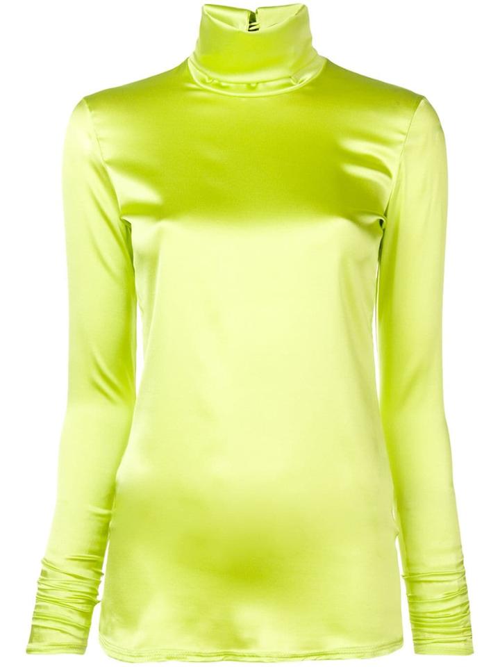 Styland High-neck Blouse - Green