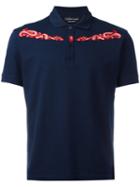 Alexander Mcqueen Paisley Panel Polo Shirt, Men's, Size: Xl, Blue, Cotton/viscose