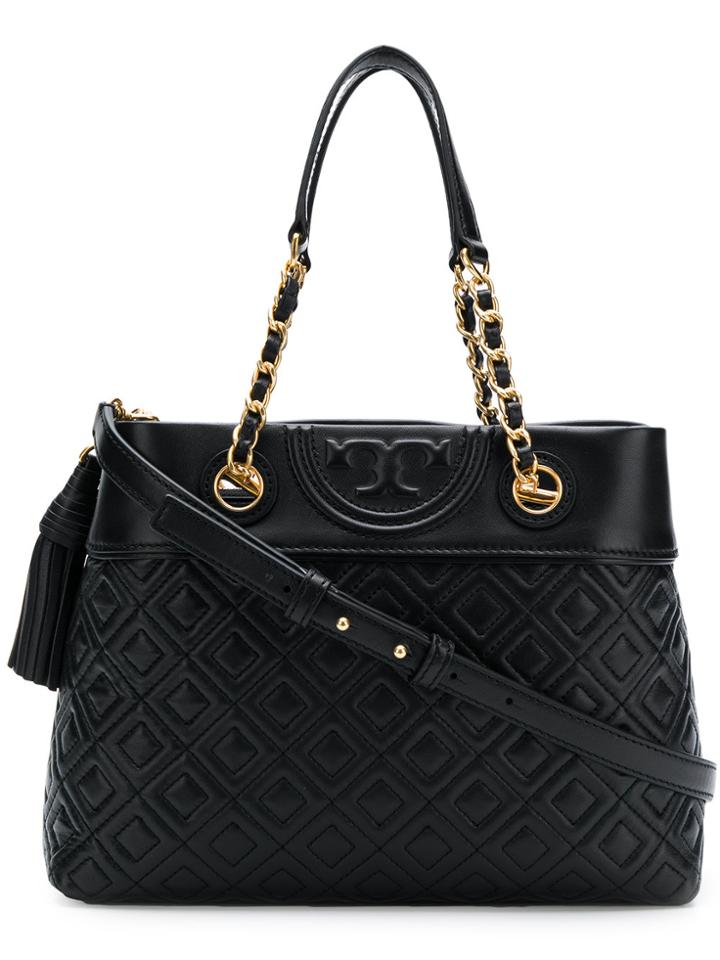 Tory Burch Fleming Small Tote Bag - Black