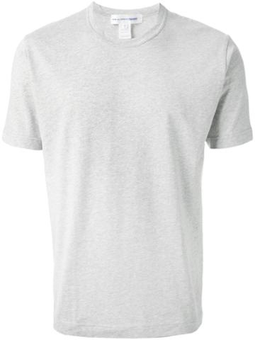 Comme Des Garçons Play Round Neck T-shirt, Men's, Size: Large, Grey, Cotton
