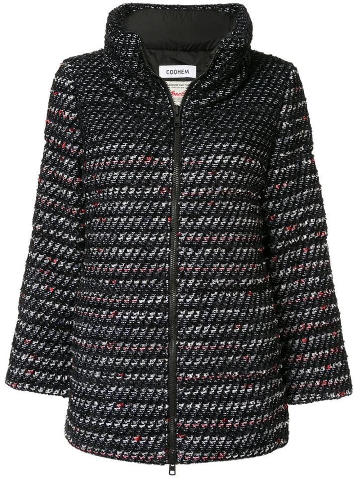 Coohem Velvet Tweed Jacket - Black