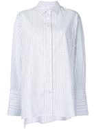 Le Ciel Bleu - Oversized Striped Shirt - Women - Cotton - 36, White, Cotton
