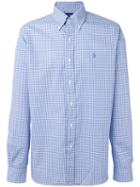 Polo Ralph Lauren Checked Button-down Shirt, Men's, Size: 17 1/2, Blue, Cotton