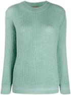 Altea Ribbed Knitted Jumper - Green