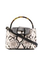 Nico Giani Myria Snakeskin-effect Bag - Neutrals