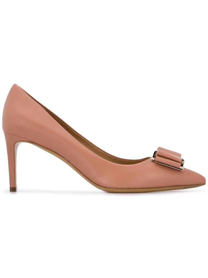 Salvatore Ferragamo Double Bow Pumps - Pink