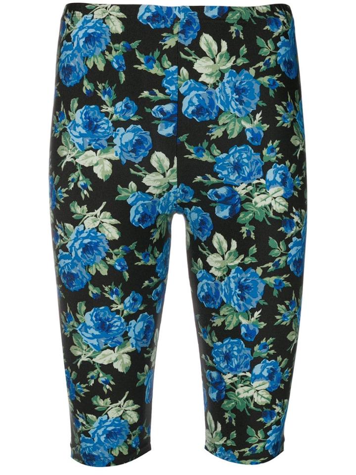 Melampo Floral Cycling Shorts - Black