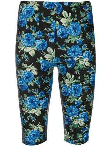 Melampo Floral Cycling Shorts - Black