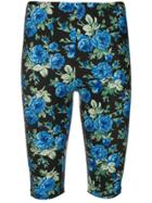 Melampo Floral Cycling Shorts - Black