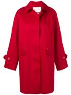 Mackintosh Single-breasted Trench - Red