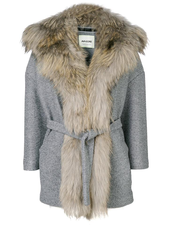 Ava Adore Belted Coat - Grey