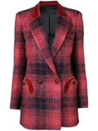 Blazé Milano Checked Double-breasted Blazer - Red