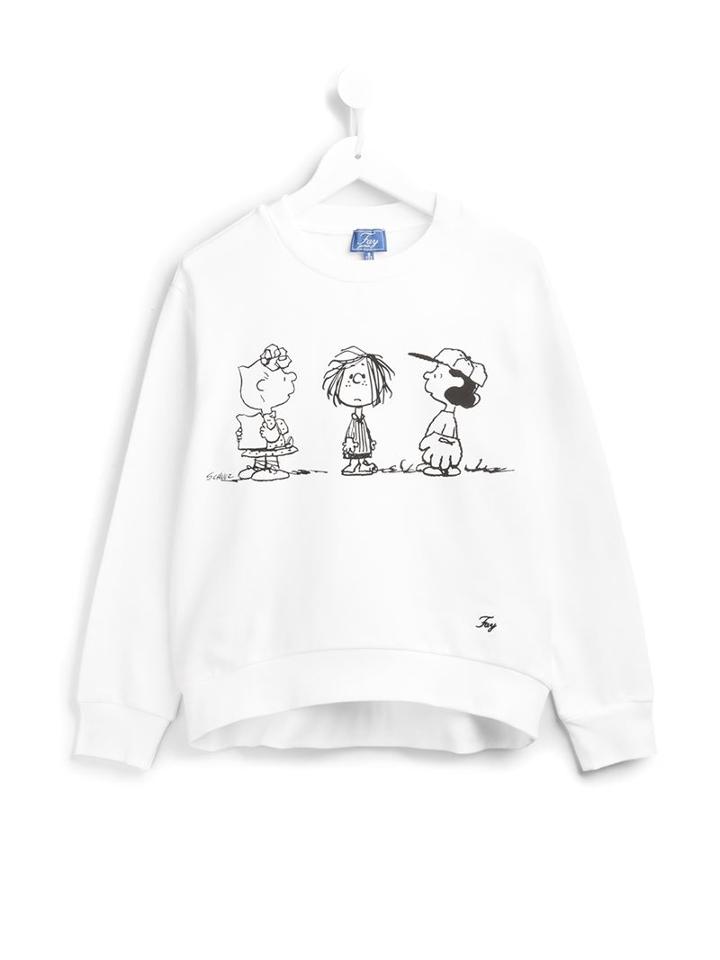 Fay Kids Three Kid Printed Sweatshirt, Size: 6 Yrs, White