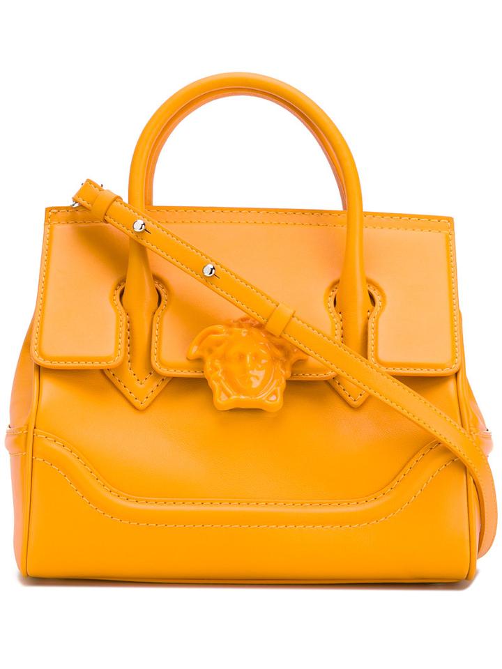 Versace - Palazzo Empire Tote - Women - Leather - One Size, Yellow/orange, Leather