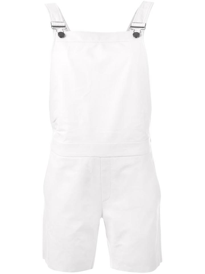 Drome Leather Dungarees, Women's, Size: M, White, Lamb Skin/cupro