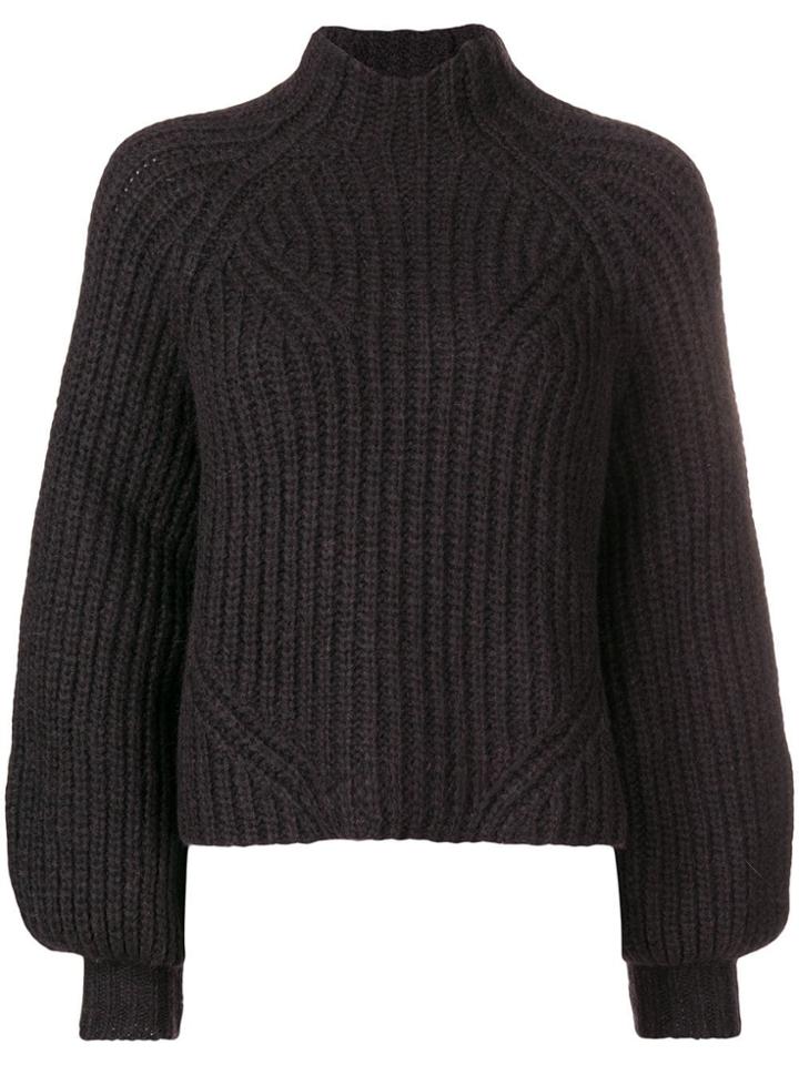 Ulla Johnson Micha Ribbed Sweater - Pink & Purple