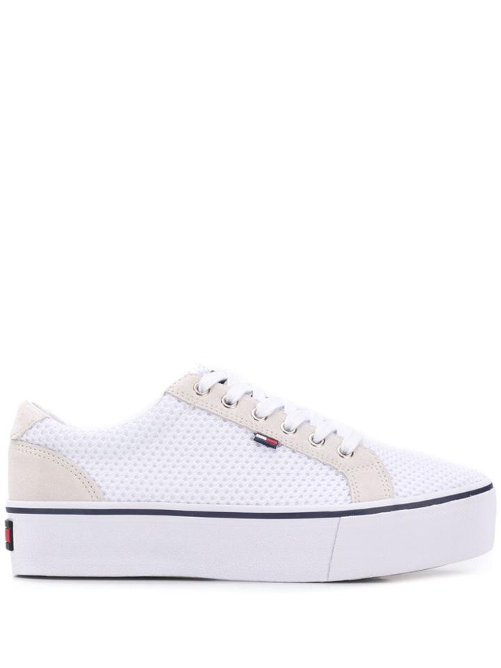 Tommy Jeans Platform Lace-up Sneakers - White