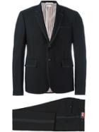 Thom Browne Bias Contrast Formal Suit, Men's, Size: 2, Black, Polyester/cupro/mohair/wool