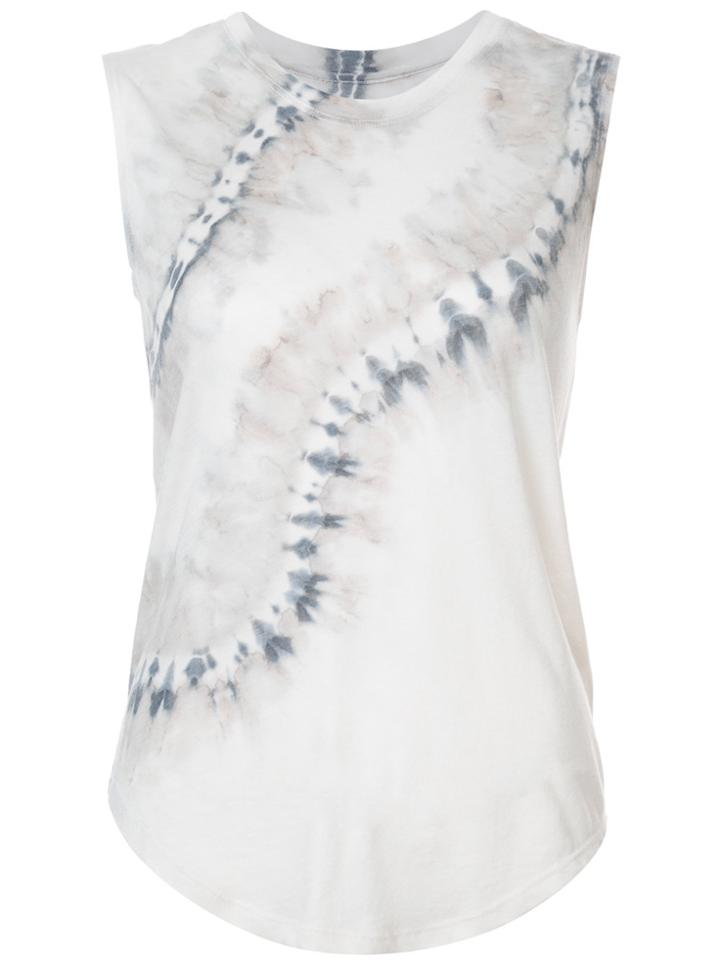 Raquel Allegra Tie Dye Print Tank Top - White