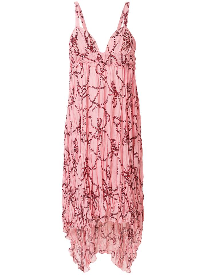 Pinko Rope Print Dress - Pink & Purple