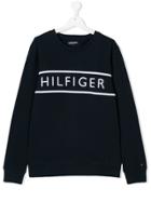 Tommy Hilfiger Junior Teen Embroidered Logo Jumper - Blue