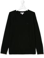 Burberry Kids Check Cuff Cashmere Sweater - Black