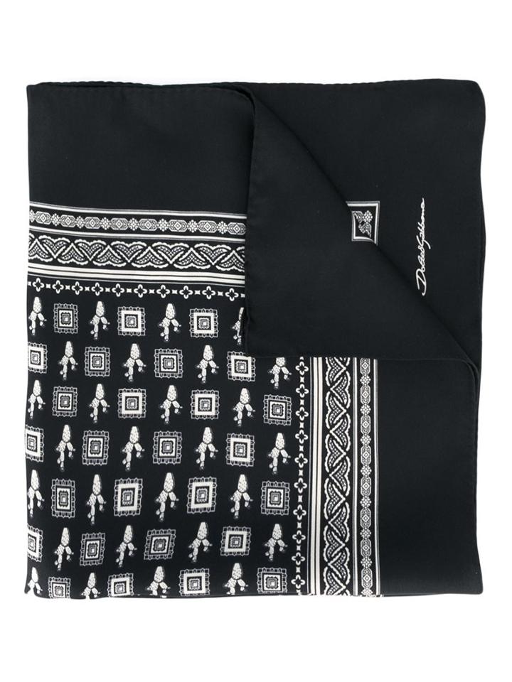 Dolce & Gabbana Cactus Print Pocket Square, Men's, Silk