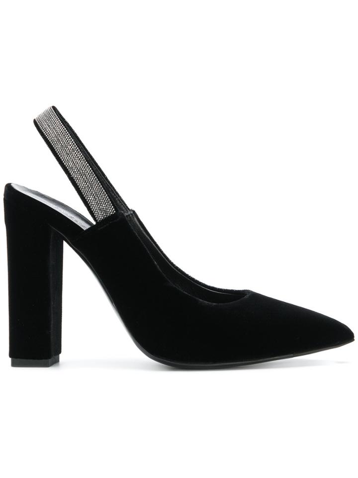 Fabiana Filippi Bead Embellished Sling-back Pumps - Black