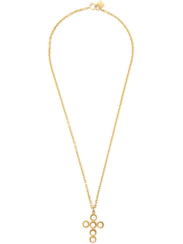 Moschino Vintage Cross Pendant Necklace