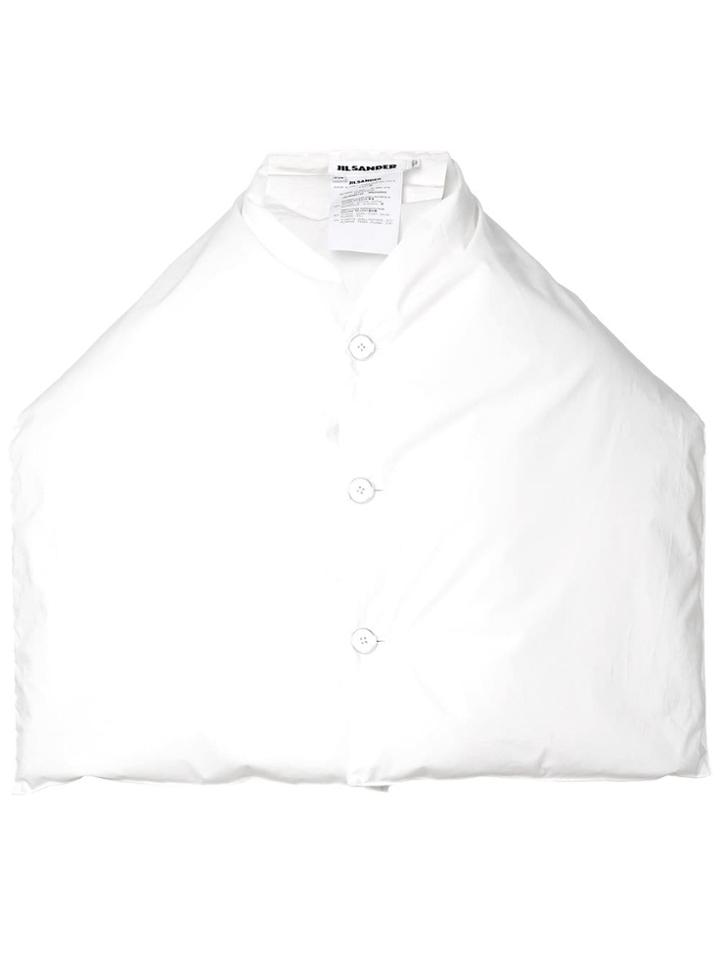 Jil Sander Padded Cape Jacket - White