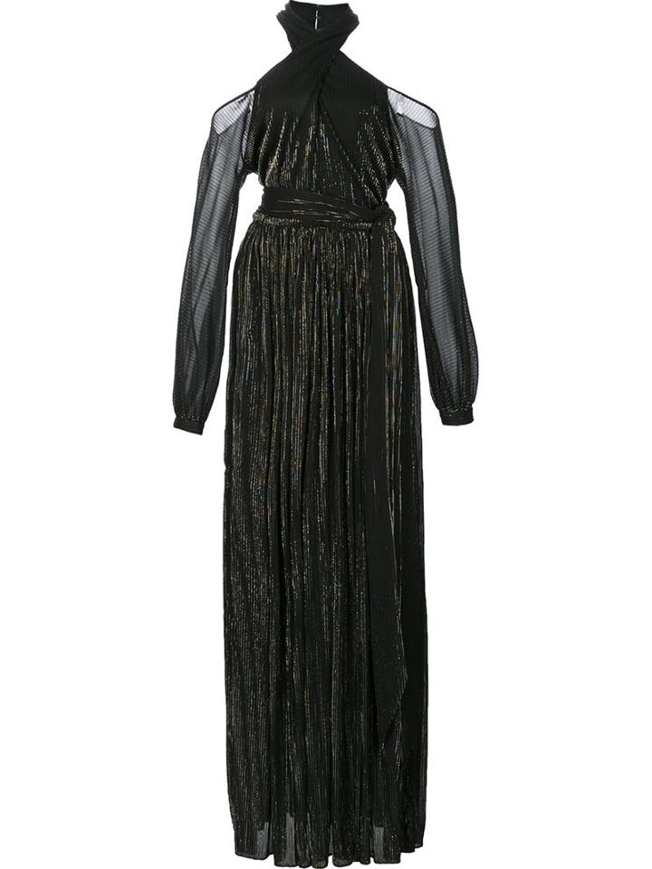 Rosetta Getty Wrap Neck Floor-length Gown