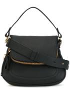 Tom Ford Foldover Tote, Women's, Black, Calf Leather