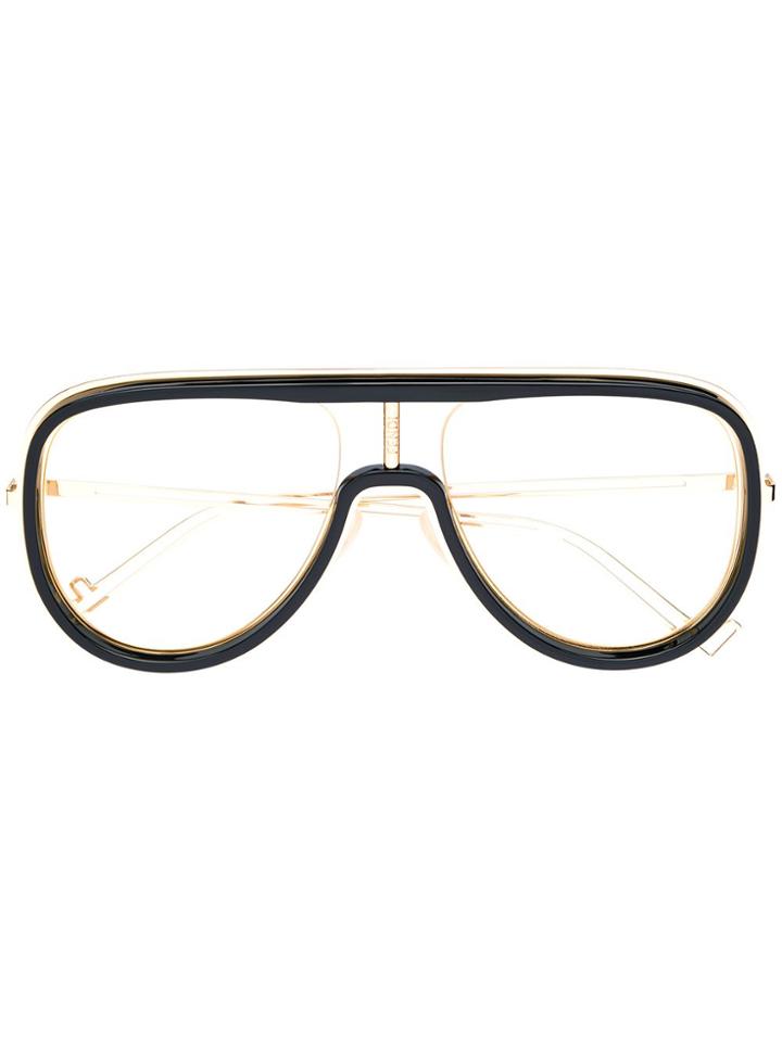 Fendi Eyewear Futuristic Unisex Glasses - Gold