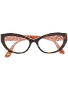Dolce & Gabbana Eyewear Tortoiseshell-effect Glasses - Brown