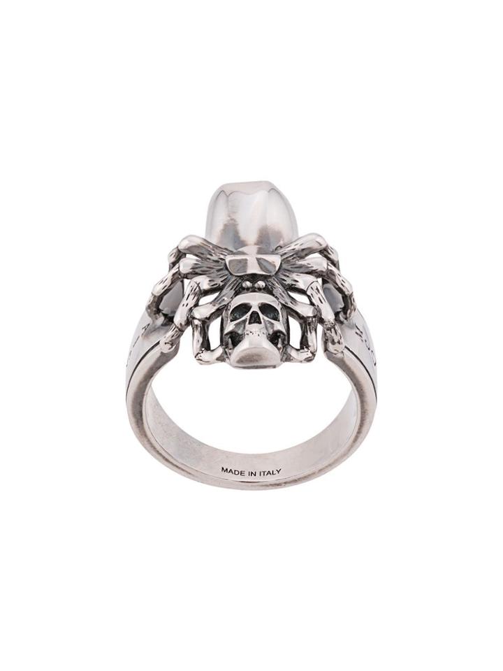 Alexander Mcqueen Spider Motif Ring - Silver