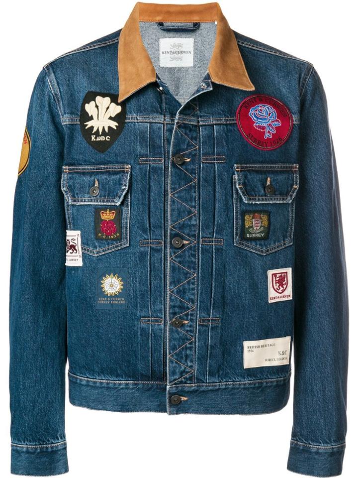 Kent & Curwen Denim Patch-embellished Jacket - Blue