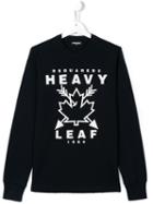Dsquared2 Kids Heavy Leaf Print Sweatshirt, Boy's, Size: 14 Yrs, Blue