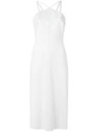 Andrea Marques Straight Midi Dress - White
